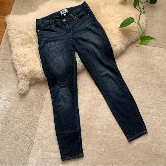 Paige Verdugo Stretch Dark Wash Skinny Jeans 28 - Picture 1 of 7